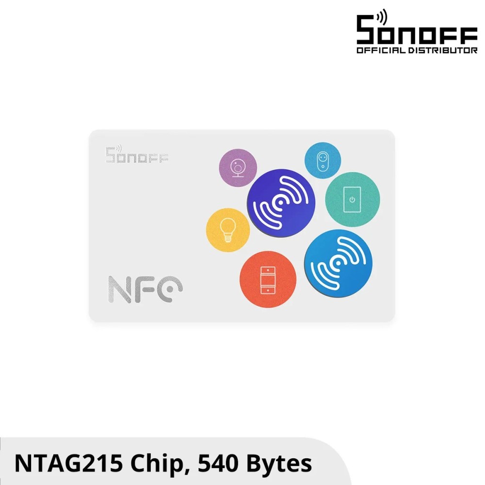 GloboStar® 80100 SONOFF 2 x PAIR NFC Tag Tap to Trigger Tap to Start Your Smart Life Carry-on or Sticker One Scene-NFC